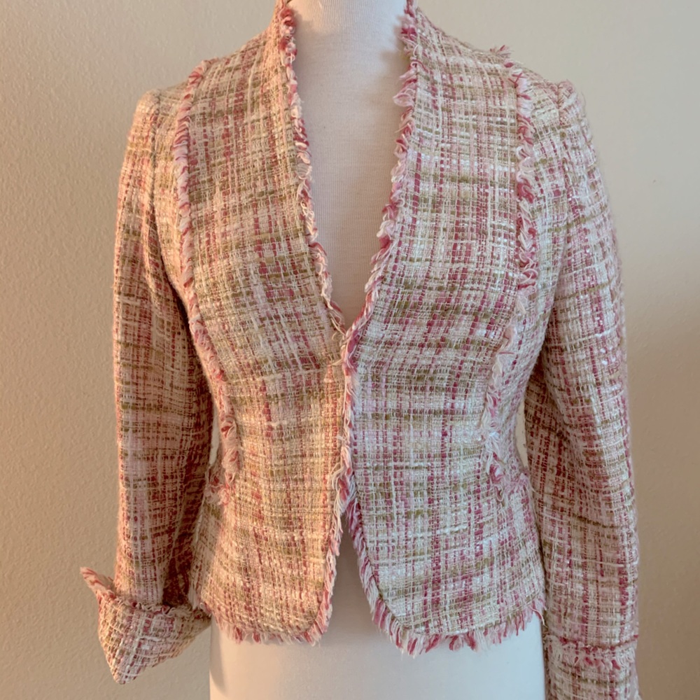 Eyelash tweed blazer